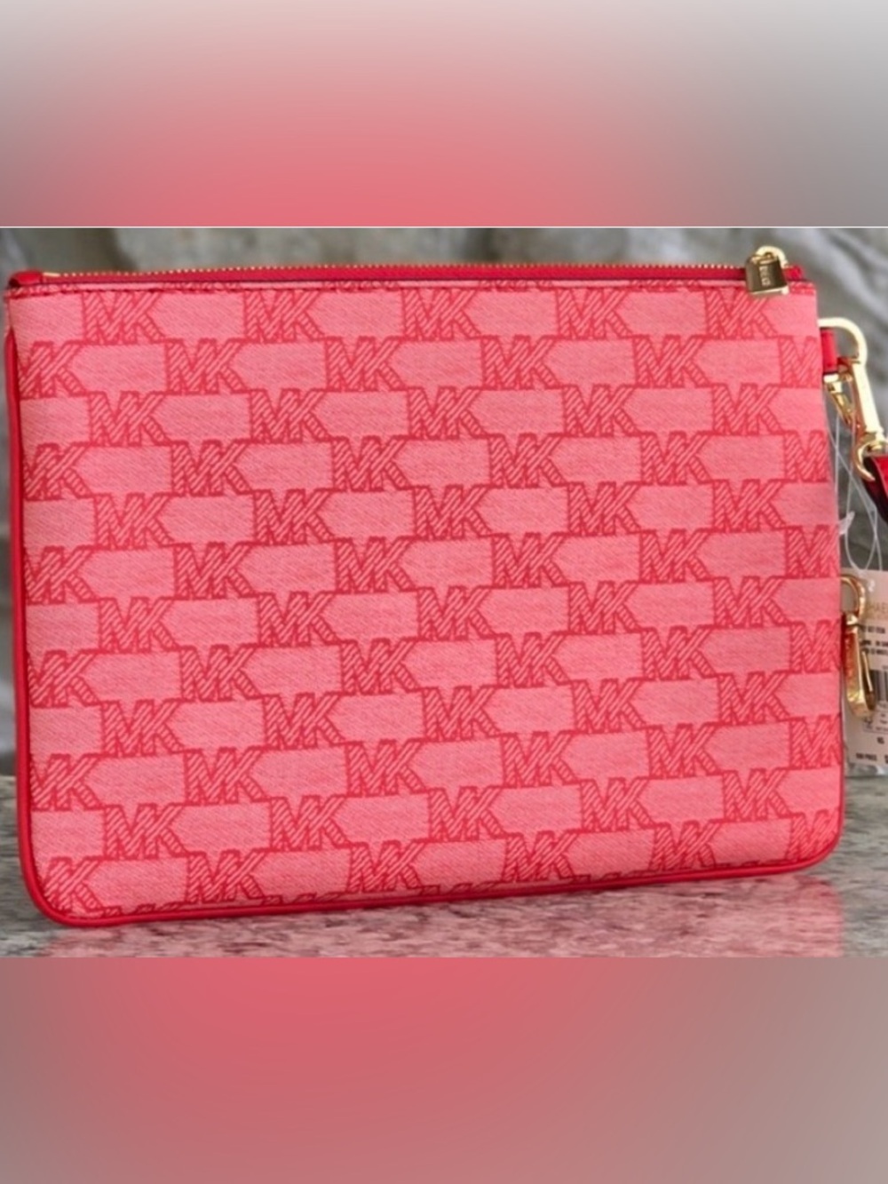 Michael Kors Jet Set Logo Large 2 In 1 Card Case Wristlet NWT $298 - Picture 5 of 5